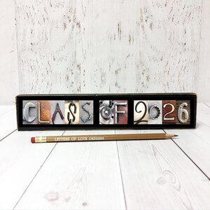 Class of 2026 Graduation Photo Prop Sign | Wooden Senior Picture Prop | High School Graduation Photography image 12