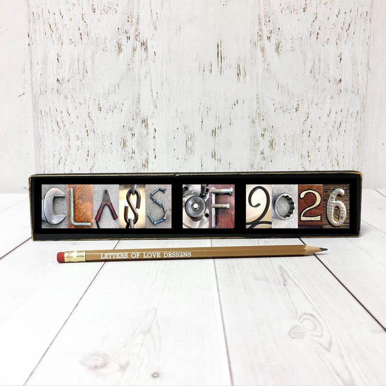 Class of 2026 Graduation Photo Prop Sign | Wooden Senior Picture Prop | High School Graduation Photography image 12