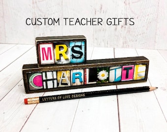 Teacher Gift Idea, Personalized Teacher Appreciation Gift, Teacher Name Sign, Classroom Decor, Gifts for Teachers, Teacher Graduation GIft