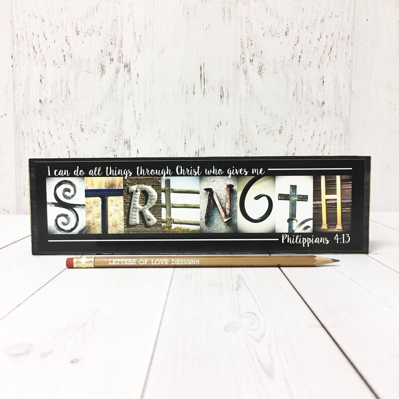Christian Gifts & Scripture Wall Art | Faith Based Home Decor | Bible Verse Wood Signs | Christian Wall Art | Religious Home Decor Bild 17