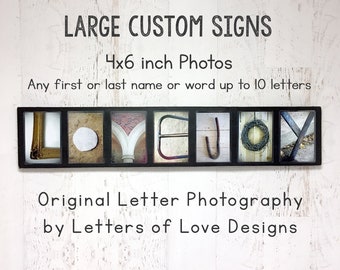 Wedding Gift Sign, Wedding Name Sign, Wedding Sign, Custom Last Name Wood Sign, Alphabet Photography, Photo Letter Art, Letter Pictures ABC