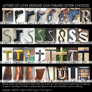 Gun Gift, Gun Letter Art, Gun Art, Personalized Name Sign, Bullet Art, Gun Name, Gifts for Hunters, Hunting Gift Hunting Season Gift for him image 9