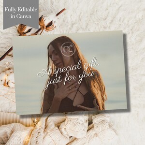 Photography Gift Certificate Template Photographer Gift Card Canva Template Photography Gift Voucher Photography Gift Card
