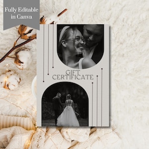 Photography Gift Certificate Template Photographer Gift Card Canva Template Photography Gift Voucher Photography Gift Card
