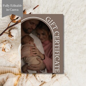 Photography Gift Certificate Template Photographer Gift Card Canva Template Photography Gift Voucher Photography Gift Card