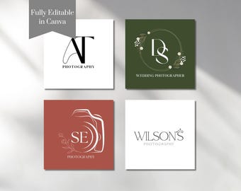 Editable Photography Logo Template: DIY Business Branding (Canva)