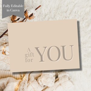 Minimalistic Small Business Gift Certificate Template Printable Small Business Gift Card Canva Template Small Business Gift Voucher Card
