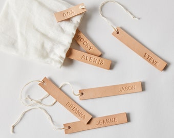 Leather Gift Tags - Set of 6