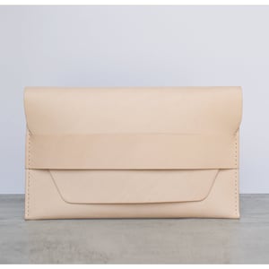 Leather Clutch Tan image 1