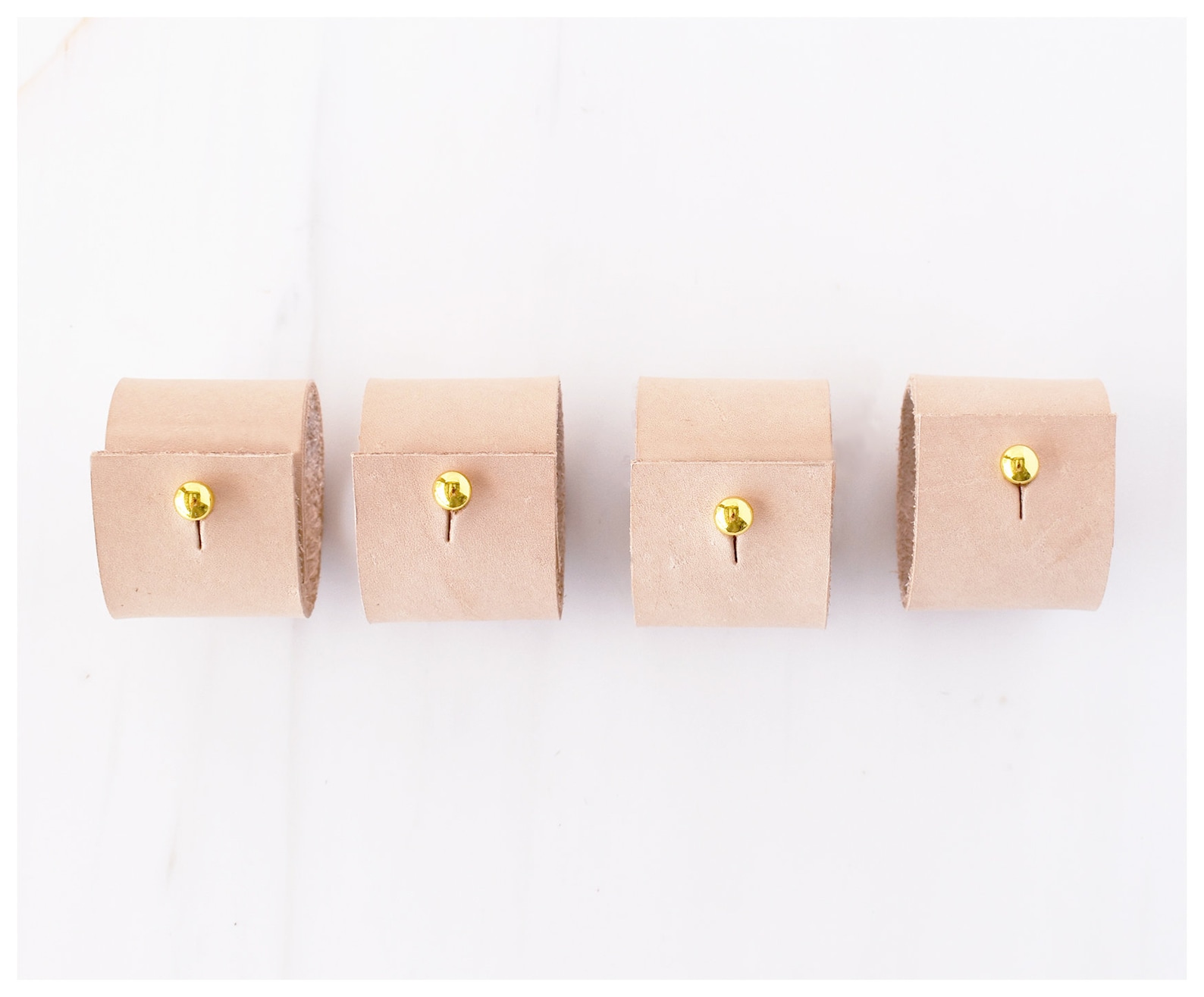 Leather Napkin Rings Set Of 4