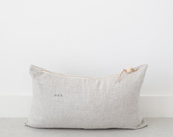 Lumbar Linen Pillow - Oatmeal