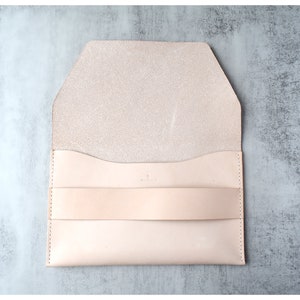 Leather Clutch Tan image 6