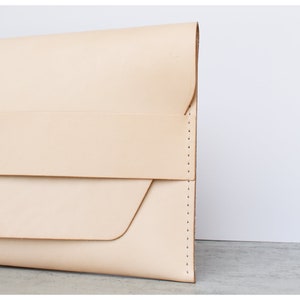 Leather Clutch Tan image 5