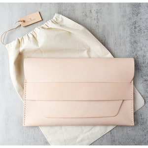 Leather Clutch Tan image 3