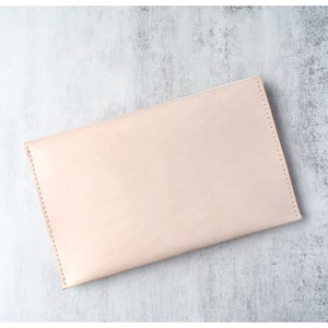 Leather Clutch Tan image 7