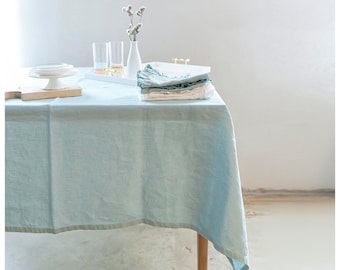Bohemian Tablecloth - Mint Linen
