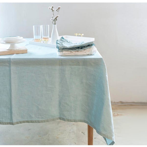 Bohemian Tablecloth - Mint Linen