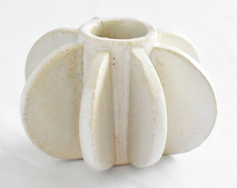 Glazed Stoneware Candle Holder