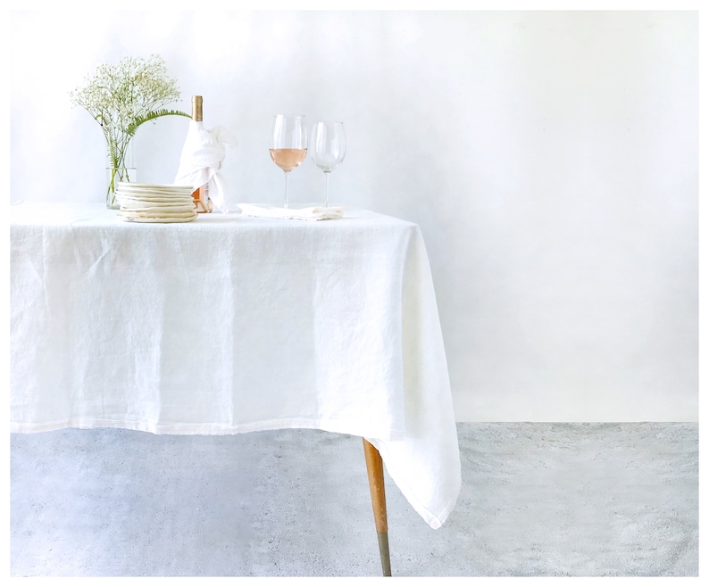 white linen tablecloth amazon