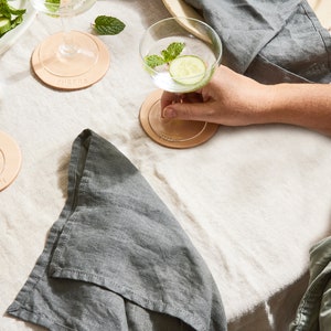 Steel Linen Napkins Set of 2 image 3