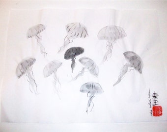 floating jellyfish