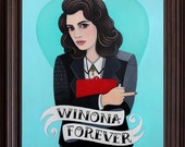 Winona Forever - Winona Ryder Heathers Portrait Acrylic Painting