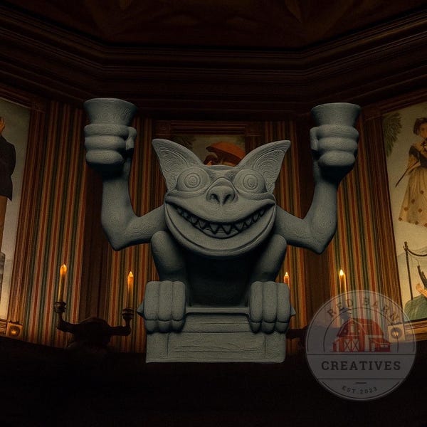 Haunted Mansion Gargoyle, Stretching Room Gargoyle