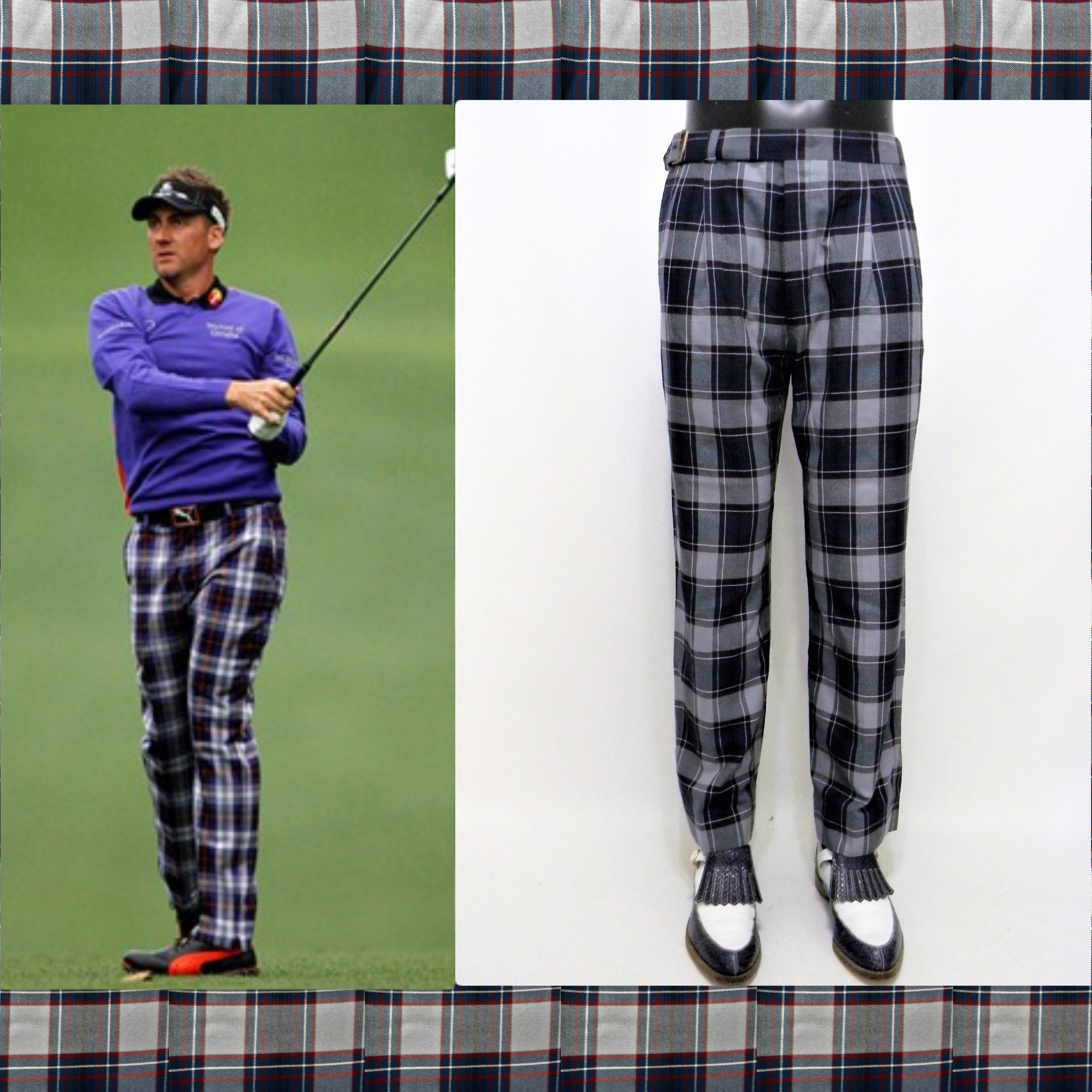 Pantalon Vintage Pantalon De Golf Homme A Carreaux Corbin Robe