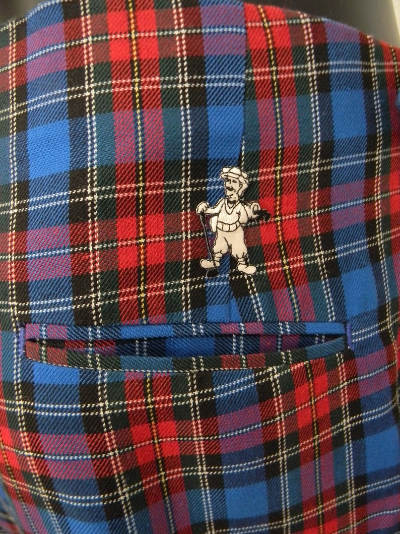 red white and black plaid pants