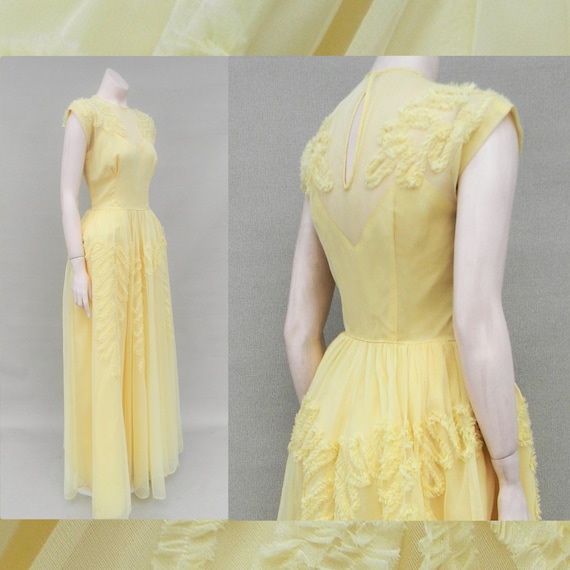 yellow 1940s dress