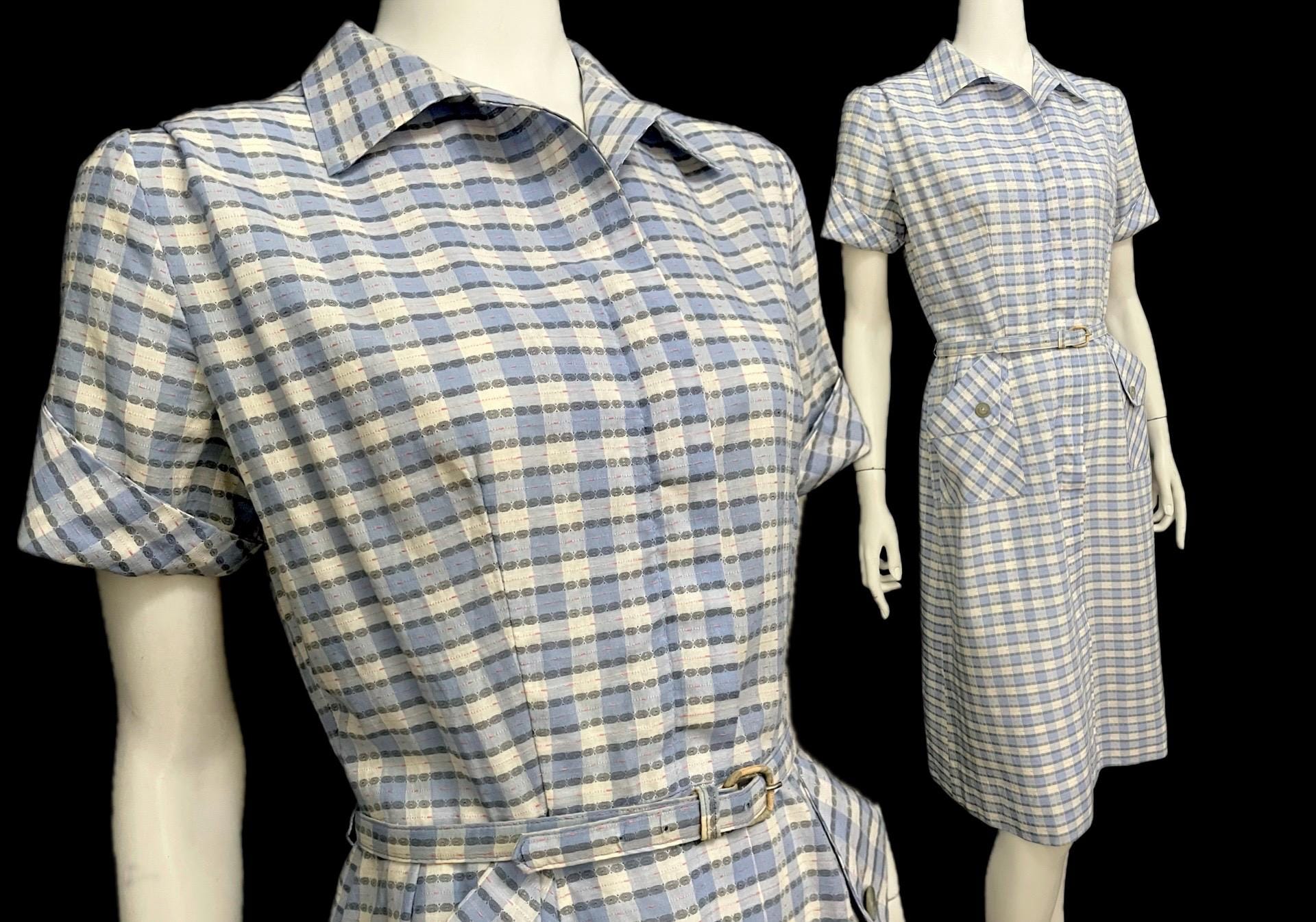 green emerald velvet dress Vintage Chambray Floral Print House Dress See full description / Blue main image 0
