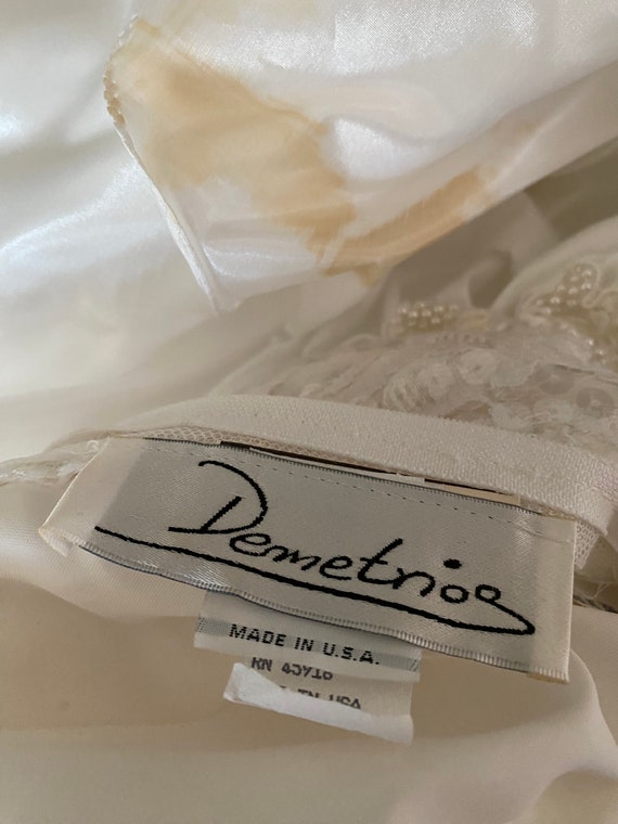 Vintage 80s M wedding dress Demetrios over the to… - image 8