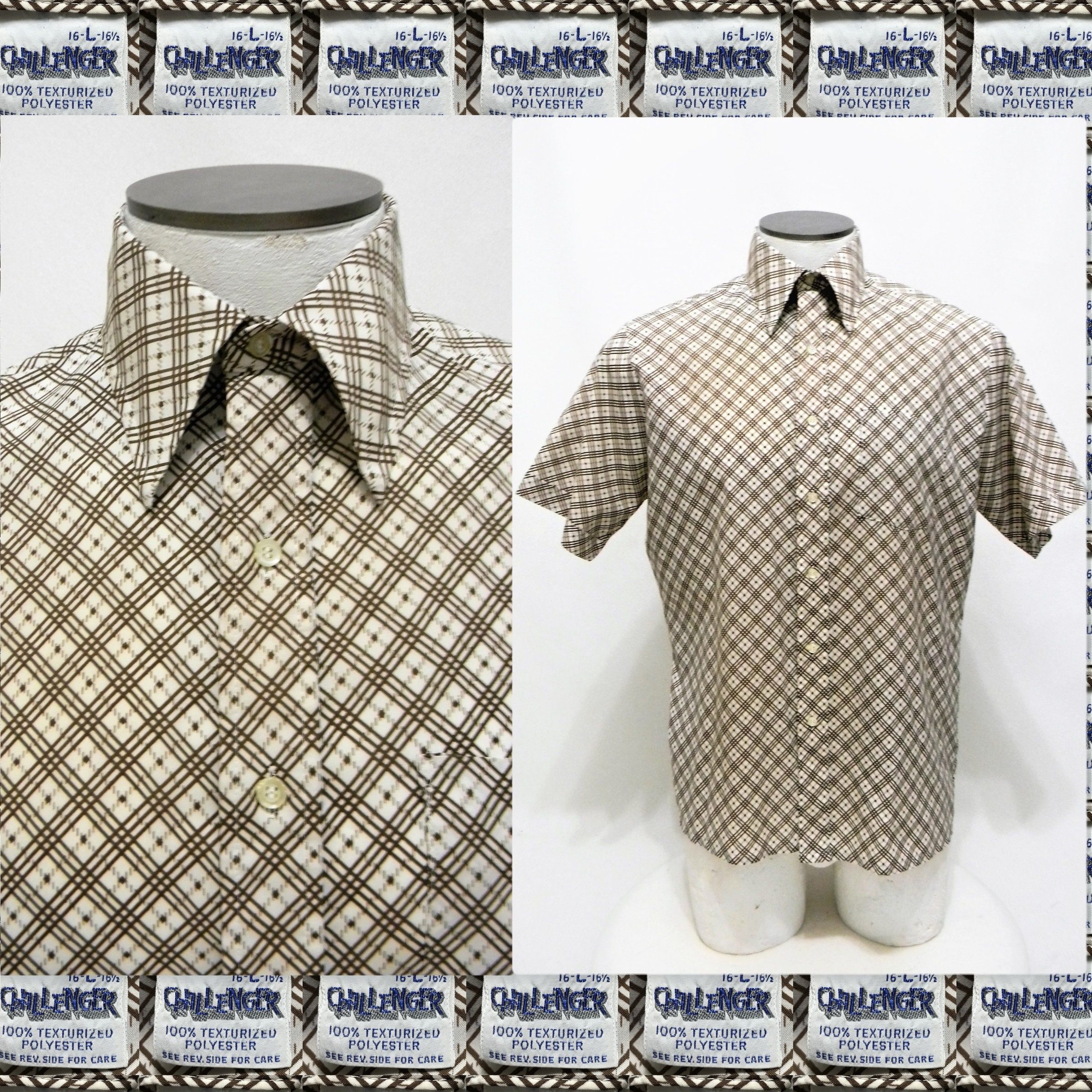 Vintage Men's L Short Sleeve Disco 