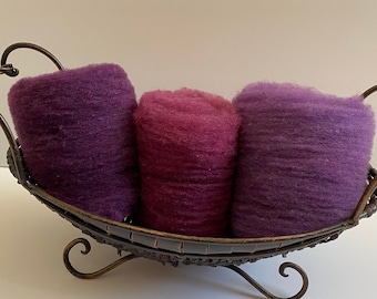 Purple Pack of Needle-Felting Fiber 1.5 oz - Babydoll Southdown Wool