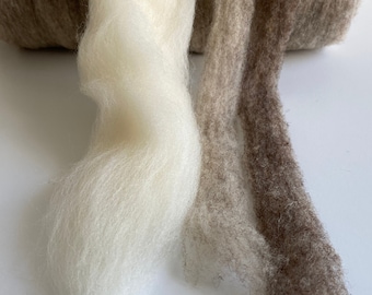 4 oz. Southdown for Spinning - Multiple Natural Shades