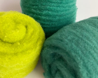 Spring Green Pack of Needle-Felting Fiber 1.5 oz - Babydoll Southdown Wool