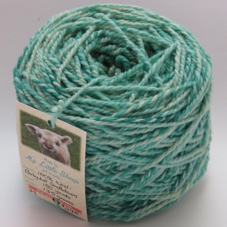 Hand dyed Worsted wt 2 ply Babydoll Southdown Yarn