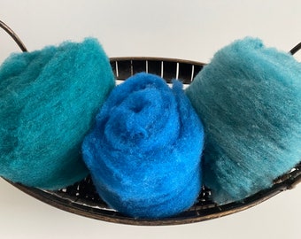 Blue-Green Pack of Babydoll Southdown Wool - 1.5 oz
