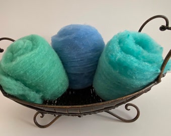 Light Green-Blue Pack of Needle-Felting Fiber 1.5 oz - Babydoll Southdown Wool