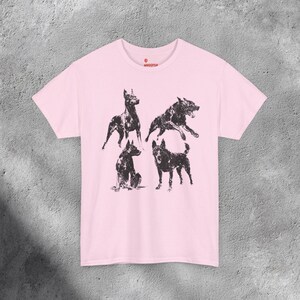 Vintage Dog Graphic T-Shirt | Doberman Streetwear Tee | Black Dog Print Shirt | Retro Guard Dog Tee | Unisex Dog Lover Shirt image 6