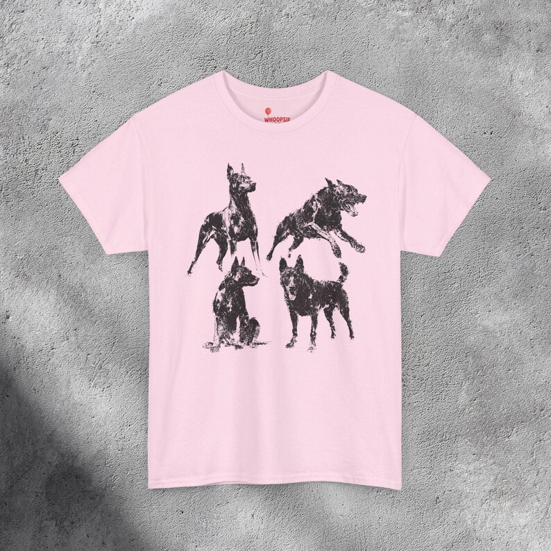 Vintage Dog Graphic T-Shirt | Doberman Streetwear Tee | Black Dog Print Shirt | Retro Guard Dog Tee | Unisex Dog Lover Shirt image 6