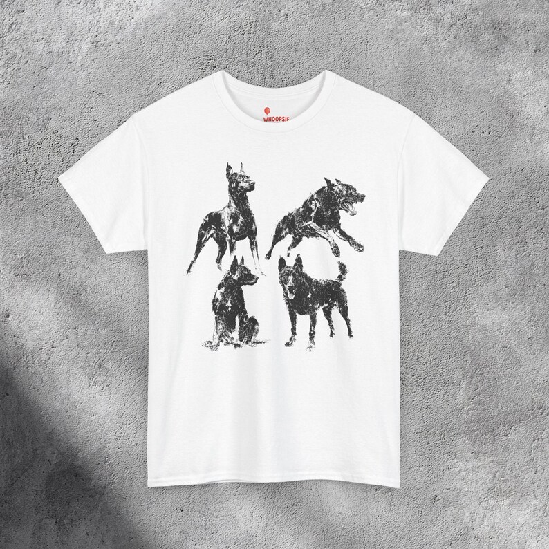 Vintage Dog Graphic T-Shirt | Doberman Streetwear Tee | Black Dog Print Shirt | Retro Guard Dog Tee | Unisex Dog Lover Shirt image 3