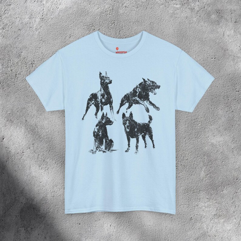 Vintage Dog Graphic T-Shirt | Doberman Streetwear Tee | Black Dog Print Shirt | Retro Guard Dog Tee | Unisex Dog Lover Shirt image 5