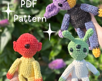PATTERN PDF FILE - Do-It-Yourself Alien Crochet Amigurumi