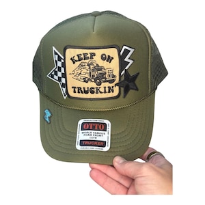 Keep on truckin -  trucker patch hat classic 80s style
