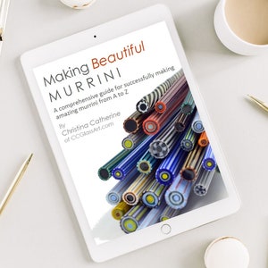 Tutorial: FAZENDO MURRINI Lampwork eBook - MAIS DE 1.200 VENDIDOS! - 50 páginas/100 fotos - Crie lindos círculos concêntricos listrados e multicamadas