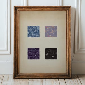 Vintage patchwork quilt wall art, fabric swatches, antique textile wall art, Antique Pattern Print, Fabric Art Download, Vintage Textile