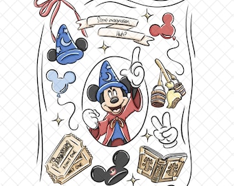 Souris sorcier magique PNG : Griffonnage de dessin animé, conception de citrouille (téléchargement numérique 30 x 30 cm)