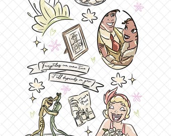 Princess Tia PNG Doodle: Magical Kingdom Sublimation Design (Digital Download 12x12 inches