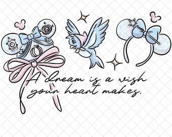 Cinderella PNG Doodle: Magical Kingdom Digital Paper (12x12 inches)